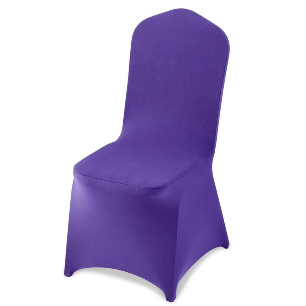 VEVOR -  50 Pcs Chair Covers, Polyester Spandex Chair Purple